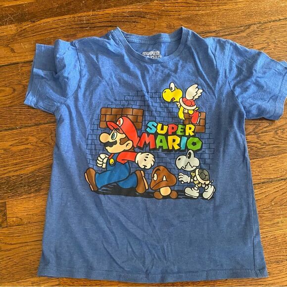 Nintendo Kids Blue T-Shirt size medium - Picture 1 of 5